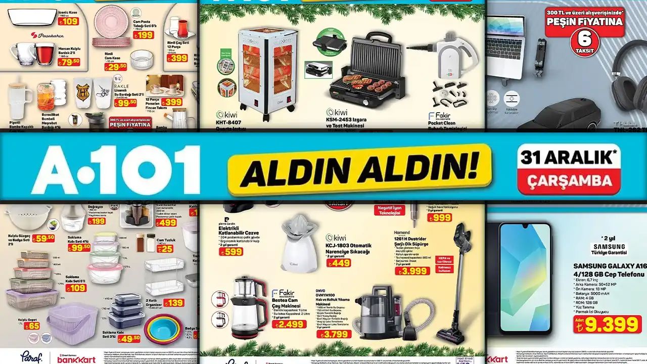A101’de Yıl Sonu Fırsatları Başlıyor: Isıtıcıdan Televizyona Yüzlerce Ürün Raflarda
